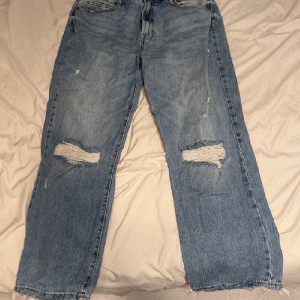 Hidden Ripped Boyfriend Jeans